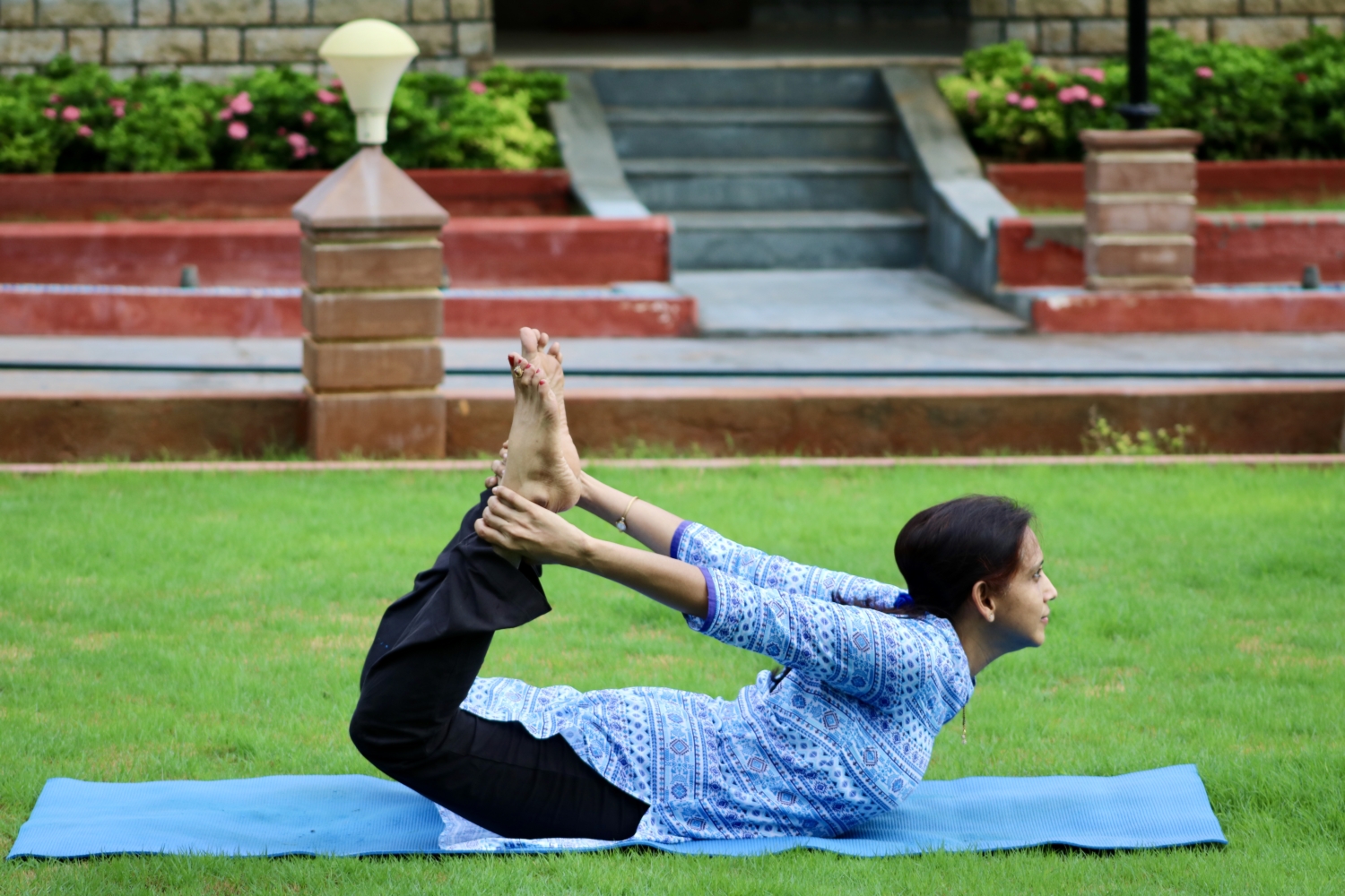 early morning yoga